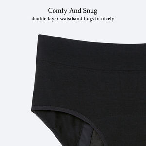 LYNMISS 4-lagiger Perioden- und Inkontinenzslip für Damen aus Bambus-Twill, Wiederverwendbare Unterwäsche mit Hoher Saugfähigkeit - Product Image 4