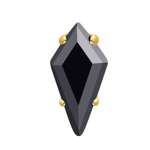 Eeuwige Metaal ASTM F136 Titanium Vlieger met Zwarte CZ Oorpiercing <span class=keywords><strong>Navel</strong></span>&Labret Sieraden Intern Gedraaide Eindstukken - Product Image 4