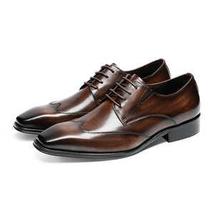 Zapatos de Vestir Formales de Cuero Vacuno de Alta Gama, Zapatos Casuales de Cuero Genuino para Hombre, Zapatos Formales Transpirables para Boda - Product Image 4