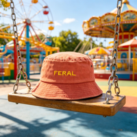 Kinderen Bucket Hat Camping Gewassen Katoen Brede Rand Vissershoed Geborduurd Strand Zon Jongens Meisjes Zwembad Groothandel