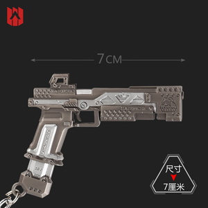 Vente directe d'usine 7cm métal en alliage de Zinc APEXs légendes pistolet modèle porte-clés porte-clés pistolets jouets modèle métal pour Souvenir - Product Image 4