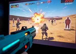 Kommerzielles Interaktives Indoor-Projektions-Schießspielgerät Infrarot-Laserpistolen-Simulator für Freizeitparks und Schießstände - Product Image 6