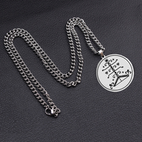 HLSS055 Amulette Ogou Feray Voodoo Veve Symbole Talisman Bijou Amulette Pendentif en acier inoxydable avec marquage laser