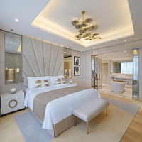 Ensemble de meubles de chambre d'hôtel haut de gamme SHIYI, design contemporain, suite de meubles avec table de chevet et banc