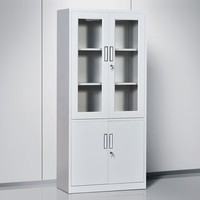 Armoire de bureau moderne en métal de haute qualité, armoire de rangement de bureau, armoire à 4 portes