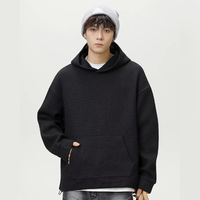 ZY luxe Vintage automne hommes poids lourd vieil argent profil sweat à la mode épaissi flammé à capuche veste haut coupe ample solide