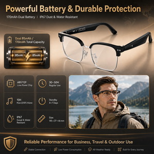 Gafas Inteligentes con IA, Traducción en Tiempo Real en Más de 164 Idiomas, Gafas de Audio Ligeras de 25 g, Captura de Video 1080P, IP67 - Product Image 6