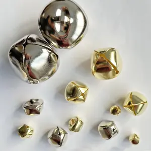 8mm-45mm Gold Silver Christmas Bells DIY Metal Shiny Jingle Bells For Festival Party Decorations Jewelry Making Dog Doorbells