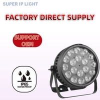 Luz LED Par RGBW 4 en 1 de 18*10W, IP65, DMX, para escenarios, DJ, discotecas, fiestas, bares, KTV