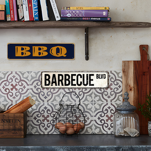 Ensemble de panneaux métalliques rétro BLVD <span class=keywords><strong>BBQ</strong></span> pour décoration murale de la maison, idéal pour la zone de grillades et le patio - Product Image 4