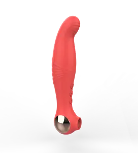 Vibratore per succhiare il clitoride da donna in silicone rosa 6 modalità di aspirazione