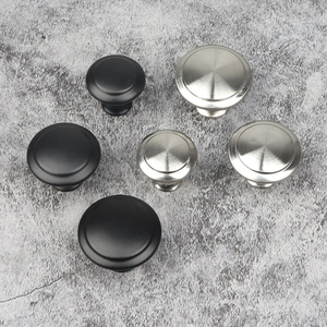 Pomo de Acero Inoxidable para Mueble, Tirador Redondo Negro para Cajón, Manija de Puerta de Cocina de Montaje Superficial - Product Image 4