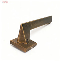 Poignée de porte moderne en acier inoxydable 304, couleur bronze antique, commande tactile ambidextre, pour salle de bain, chambre à coucher, hôtel