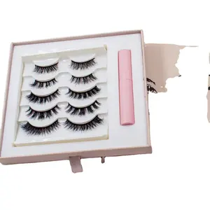 Free Sample Vegan Lashes 3d 5d Silk Lashes Handmade Full Strip False Eyelashes