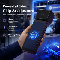 HFSecurity HP605PV Escáner Biométrico Multifuncional de 6 Pulgadas con Lector de Venas de la Palma de la Mano, Android, NFC, Lector de Códigos QR, Dispositivo de Pago Portátil para Comercio Minorista