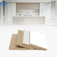 TOPOCEAN Panneau de particules mélaminé blanc 18 mm 19 mm sans écaillage, panneau de particules MFC de qualité meuble, panneau de particules plaqué E0 E1 pour armoires