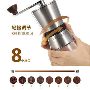 เครื่องบดกาแฟแบบ<span class=keywords><strong>มือ</strong></span><span class=keywords><strong>หมุน</strong></span>ขนาดเล็กพกพาสำหรับใช้ในบ้านและกิจกรรมกลางแจ้ง - Product Image 3