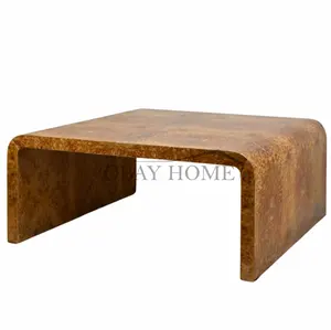 High Quality Herring Bone Style Solid Wood Square Rustic Coffee Tables New Style Rustic Table Low Table For Elegant Living Room