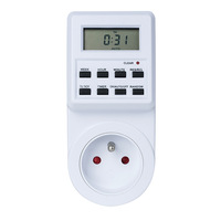 Minuterie électrique numérique Prise de courant Minuterie de cuisine à petit écran Options de sortie multiples Minuterie électronique