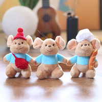 Mini souris en peluche porte-clés, animal en peluche, pendentif, jouet pas cher pour machine à griffes, porte-clés en peluche pour sac à dos