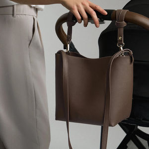 Personnalisé élégant minimaliste Panaleras Para <span class=keywords><strong>Bebe</strong></span> PU cuir végétalien bébé sac à couches fourre-tout mamans maman couche sac à bandoulière pour les femmes - Product Image 2