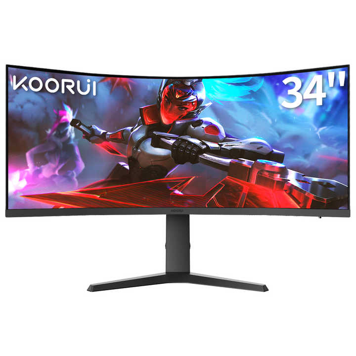 KOORUI 34 Inch Curved Gaming Monitor - 165hz, 1ms, WQHD
