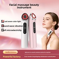 Zevenkleurige lichttherapie gezichtsmassager met meerdere frequenties en ingebouwde batterij, cadeauverpakking - Mei Zhiyan model