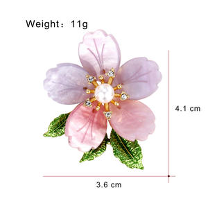 Broche de Aleación Dorada con Circones y Flor de Camelia para Mujer, Ideal para Bodas, Compromisos y Fiestas, Accesorio de Regalo - Product Image 5