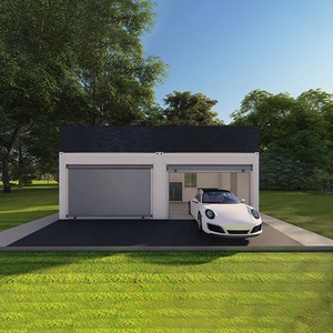 Abri de voiture personnalisé à montage rapide et durable, grand espace, <span class=keywords><strong>garage</strong></span> préfabriqué de 20 pieds, abri de voiture avec porte roulante - Product Image 3