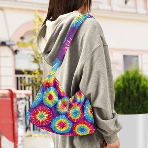 Women's Plush Underarm Shoulder <b>Bag</b> Female Winter Tie Dye Print Leopard Pattern Fluffy <b>Mini</b> <b>Tote</b> <b>Bag</b> - Product Image 6