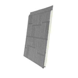 Panneau sandwich en PU sculpté en métal de 16 mm, revêtement mural extérieur décoratif, meilleur que la brique traditionnelle pour la rénovation des vieilles maisons - Product Image 2