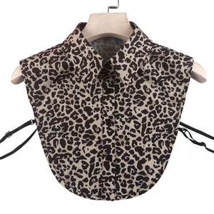 Cuello Falso Decorativo para Sudadera de Mujer, Estilo Coreano, Versátil, con Estampado de Leopardo, Marca Mairun, Casual - Product Image 4