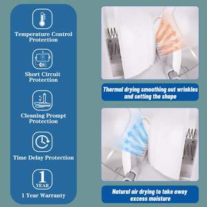 Fer à repasser automatique à <span class=keywords><strong>vapeur</strong></span> chaude et froide pour garder votre marin Chapeau de travail Peak Couple Cowboy Cap Clean and Shaped Care Machine Cleaner - Product Image 4