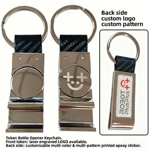 Porte-clés jeton de chariot en métal personnalisé avec logo, ouvre-bouteille, cadeau promotionnel pour supermarché, jeton de chariot à monnaie, ouvre-bouteille de bière, promotionnel euro - Product Image 3