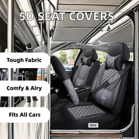 ADL Universal Luxury Fan Club Design Ensemble complet de 5 housses de siège de voiture en PU, compatible avec Ford Transit Van Truck Renault Peugeot Opel