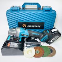 Meuleuse d'angle électrique au Lithium sans balais de 100mm, polisseuse Portable sans fil, meulage du métal, élimination de la rouille, ensemble d'outils de coupe
