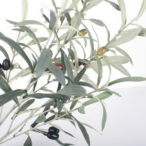 6 Branches de feuilles d'<span class=keywords><strong>olivier</strong></span> en plastique, branche d'<span class=keywords><strong>olivier</strong></span> artificielle avec fruits pour la décoration de la maison et les mariages - Product Image 4
