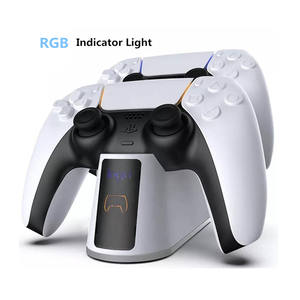 SYY lumière rapide 3A RGB Multi couleur chargeur <span class=keywords><strong>Station</strong></span> Stand Dock pour PS5 Slim Pro contrôleur accessoires de charge - Product Image 4
