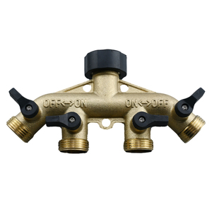 Répartiteur de <span class=keywords><strong>tuyau</strong></span> <span class=keywords><strong>d</strong></span>'<span class=keywords><strong>arrosage</strong></span> en laiton à 4 voies de 3/4 "Distributeur de connecteur <span class=keywords><strong>d</strong></span>'<span class=keywords><strong>arrosage</strong></span> de type Y <span class=keywords><strong>pour</strong></span> <span class=keywords><strong>robinet</strong></span> et <span class=keywords><strong>robinet</strong></span> extérieurs - Product Image 1