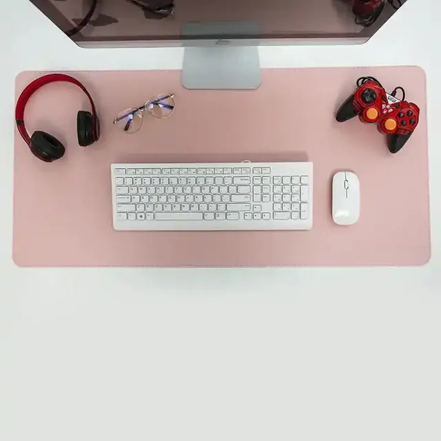 Customized with Factory Price Non Slip Pvc Pu Leather Desk Pad Gaming Protector Office Table Mat Mouse Pad Large Desk Mat