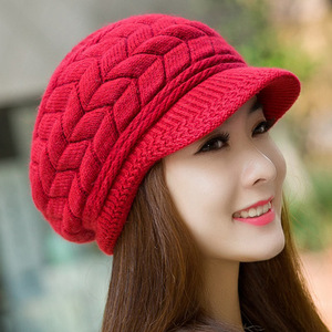 Womens ấm Windproof <span class=keywords><strong>hat</strong></span> Crochet skullies dệt kim Mũ mùa đông thời trang thanh lịch mùa thu mùa đông Beanies - Product Image 6