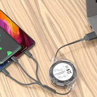 Câble de charge personnalisé 3 en 1, câble USB rétractable, câbles de données, chargeur pour iPhone, chargeur de type C pour iPhone Samsung