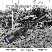 CVLIFE 3-9X40 kırmızı lazer açık Hunter kapsam ve ekipman dişli ile Crosshair retikül avcılık optik