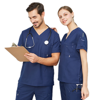 Combinaison médicale à col en V pour hommes et femmes, vêtements médicaux, tenues sanitaires, ensembles chirurgicaux pour hôpitaux