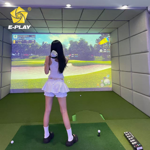 Simulateur de <span class=keywords><strong>golf</strong></span> d'intérieur intelligent - Pointage automatique, changement de scène, installation facile, 6 jeux, écran tactile infrarouge, idéal pour villa et bureau - Product Image 1