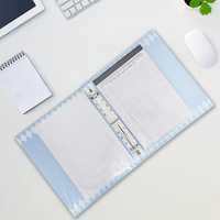 Carpeta de Documentos Impermeable de PVC con Diseño de Logotipo Personalizado, Carpeta de Archivos de Plástico A4 con 3 Anillas