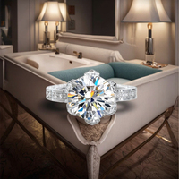 Bagues de mariage en argent sterling 925 étincelant D couleur 5ct Lab diamant cadeau de fiançailles Solitaire Moissanite bague pour femme
