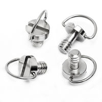 Collier de fixation à vis rapide en acier inoxydable 1/4 "-20 EVA/Nylon avec anneau en D pour appareil photo reflex numérique, sangle et trépied