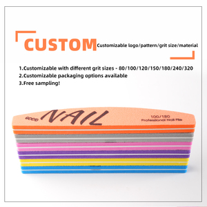 Nhà Máy Bán buôn chuyên nghiệp làm móng tay móng tay công cụ nghệ thuật hai mặt 100/180 Emery Hội Đồng Quản Trị và biểu tượng tùy chỉnh móng tay tập tin - Product Image 4