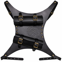Sangle de ceinture en cuir réglable à double épaule, style médiéval européen et américain, pour costumes et accessoires de cosplay